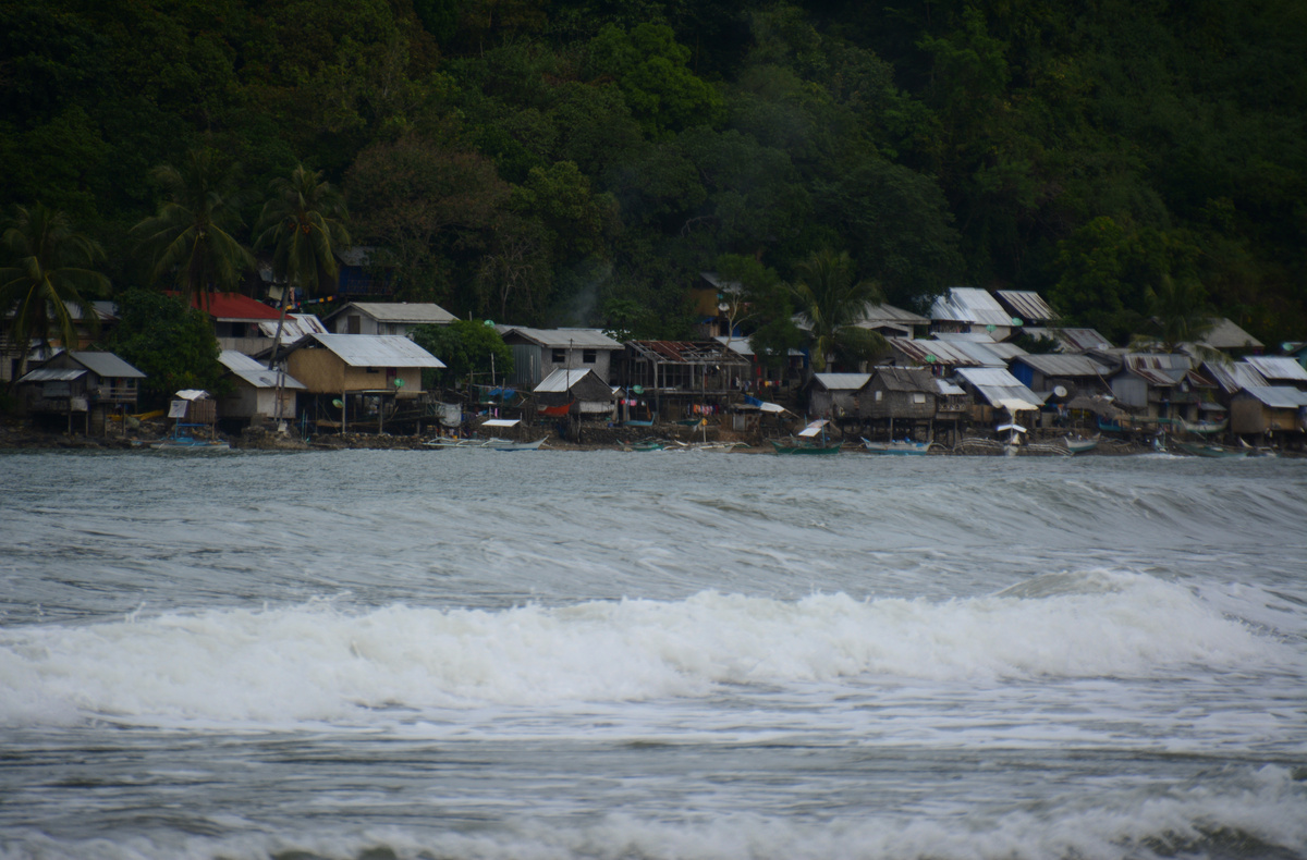 Stilt houses at Barangay Bucana, El Nido, Palawan